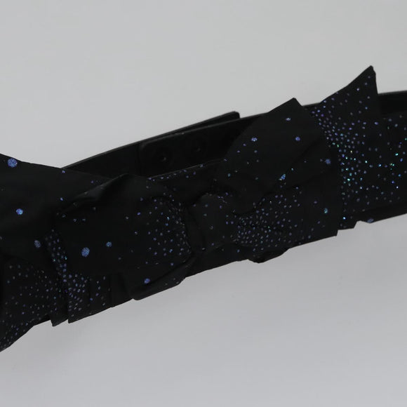 CHANEL Belt Leather 29.9"" Black CC Auth bs21650