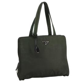 PRADA Tote Bag Nylon Khaki Auth bs21656