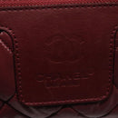 CHANEL Cococoon Tote Bag Nylon Wine Red Silver CC Auth bs21665-18