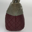 CHANEL Cococoon Tote Bag Nylon Wine Red Silver CC Auth bs21665-3