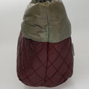 CHANEL Cococoon Tote Bag Nylon Wine Red Silver CC Auth bs21665-4