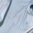 CHANEL Sports Hand Bag Coated Canvas Silver CC Auth bs21669-18