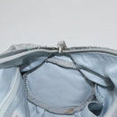 CHANEL Sports Hand Bag Coated Canvas Silver CC Auth bs21669-19