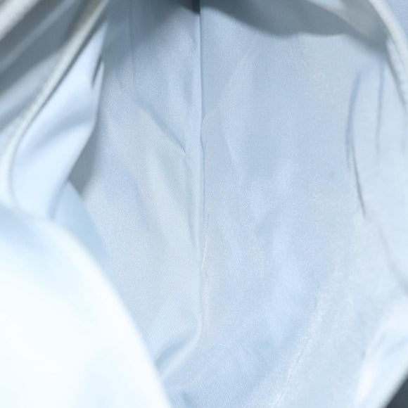 CHANEL Sports Hand Bag Coated Canvas Silver CC Auth bs21669