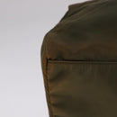 PRADA Boston tas nylon kaki goud Auth bs21678-14