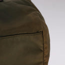 PRADA Boston tas nylon kaki goud Auth bs21678-15