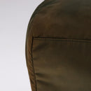 PRADA Boston tas nylon kaki goud Auth bs21678-16