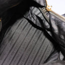 PRADA Boston tas nylon kaki goud Auth bs21678-19