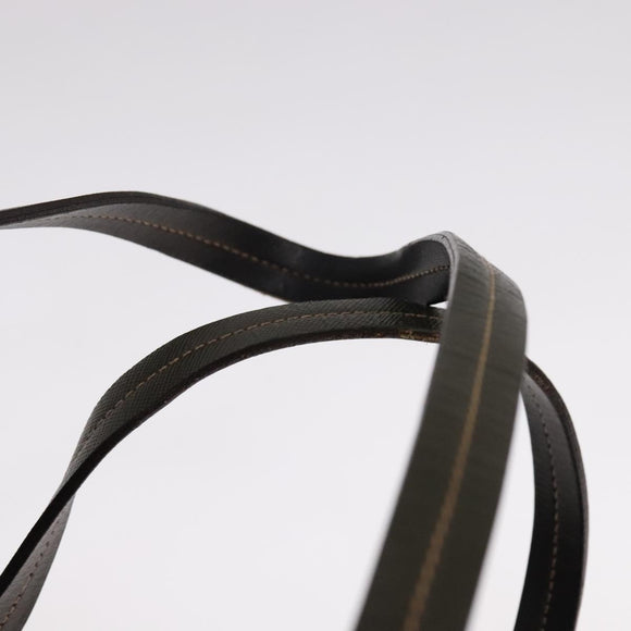 PRADA Boston Bag Nylon Khaki Gold Auth bs21678