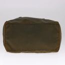 PRADA Boston Bag Nylon Khaki Gold Auth bs21678-5