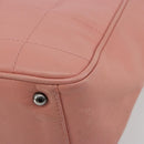CHANEL Choco Bar Tote Bag Caviar Skin Pink CC Auth bs21715-14