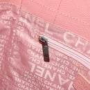 CHANEL Choco Bar Tote Bag Caviar Skin Pink CC Auth bs21715-21