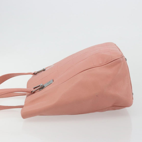 CHANEL Choco Bar Tote Bag Caviar Skin Pink CC Auth bs21715