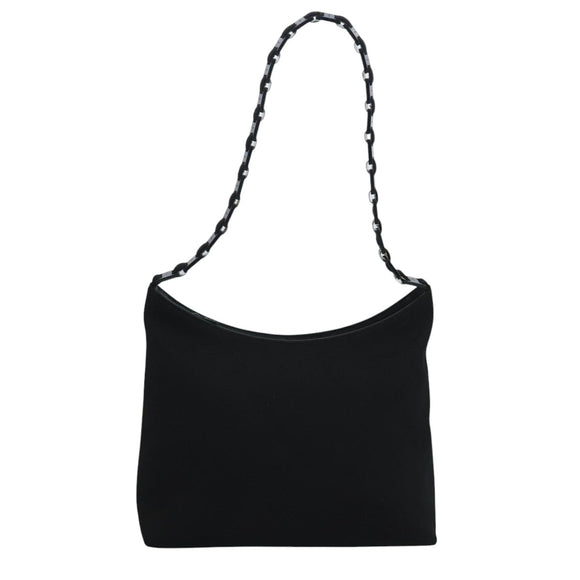 Salvatore Ferragamo Shoulder Bag Canvas Black Auth bs21726