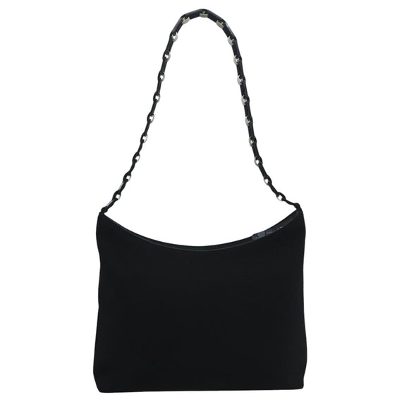 Salvatore Ferragamo Shoulder Bag Canvas Black Auth bs21726