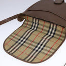 Burberrys Shoulder Bag Leather Brown Silver Auth bs21793-18