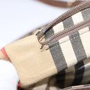 Burberrys Shoulder Bag Leather Brown Silver Auth bs21793-10