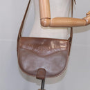 Burberrys Shoulder Bag Leather Brown Silver Auth bs21793-22