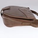 Burberrys Shoulder Bag Leather Brown Silver Auth bs21793-4