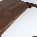 Burberrys Shoulder Bag Leather Brown Silver Auth bs21793-6