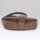 Burberrys Shoulder Bag Leather Brown Silver Auth bs21793-5