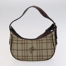 BURBERRY Nova Check Blue Label Shoulder Bag Canvas 2Set Beige Gray Auth bs21820-11