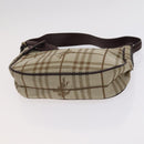 BURBERRY Nova Check Blue Label Shoulder Bag Canvas 2Set Beige Gray Auth bs21820-15