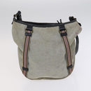 BURBERRY Nova Check Blue Label Shoulder Bag Canvas 2Set Beige Gray Auth bs21820-3