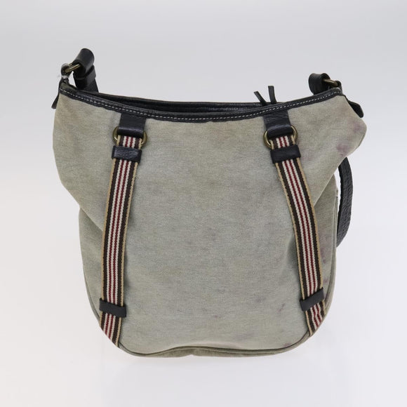 BURBERRY Nova Check Blue Label Shoulder Bag Canvas 2 Set Beige Gray Auth bs21820