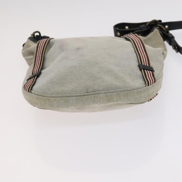 BURBERRY Nova Check Blue Label Shoulder Bag Canvas 2 Set Beige Gray Auth bs21820