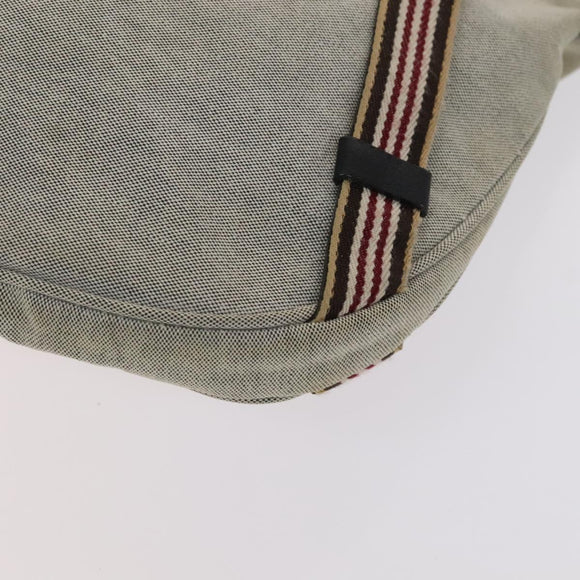 BURBERRY Nova Check Blue Label Shoulder Bag Canvas 2Set Beige Gray Auth bs21820