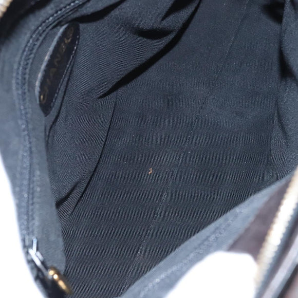 CHANEL COCO Mark Tote Bag Patent Leather Black Gold CC Auth bs21837