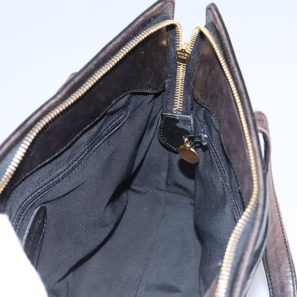 CHANEL COCO Mark Tote Bag Patent Leather Black Gold CC Auth bs21837