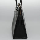 CHANEL COCO Mark Tote Bag Patent Leather Black Gold CC Auth bs21837-3