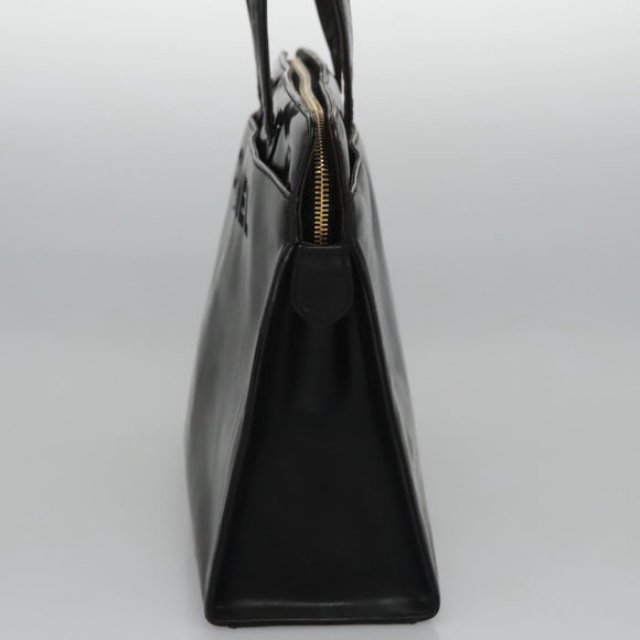 CHANEL COCO Mark Tote Bag Patent Leather Black Gold CC Auth bs21837