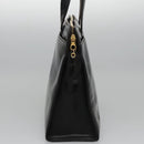 CHANEL COCO Mark Tote Bag Patent Leather Black Gold CC Auth bs21837-4