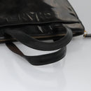 CHANEL COCO Mark Tote Bag Patent Leather Black Gold CC Auth bs21837-7