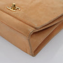 CHANEL Hand Bag Suede Beige Gold CC Auth bs21838-15