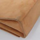 CHANEL Hand Bag Suede Beige Gold CC Auth bs21838-16