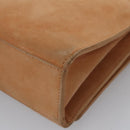 CHANEL Hand Bag Suede Beige Gold CC Auth bs21838-17