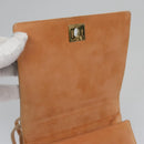 CHANEL Hand Bag Suede Beige Gold CC Auth bs21838-20