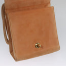 CHANEL Hand Bag Suede Beige Gold CC Auth bs21838-21