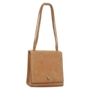 CHANEL Hand Bag Suede Beige Gold CC Auth bs21838-1