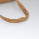 CHANEL Hand Bag Suede Beige Gold CC Auth bs21838-7