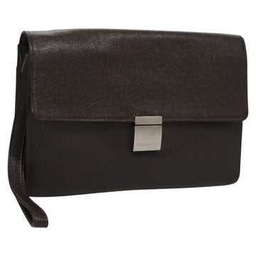 LOUIS VUITTON Taiga Selenga Clutch Bag Grizzly M30788 LV Auth bs21845