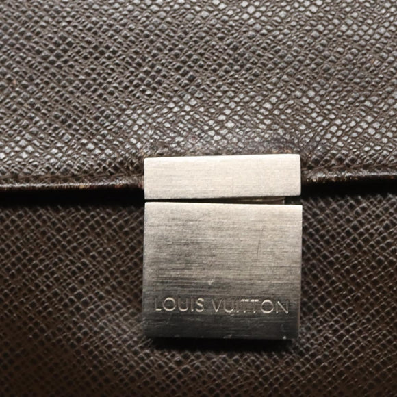 LOUIS VUITTON Taiga Selenga Clutch Bag Grizzly M30788 LV Auth bs21845