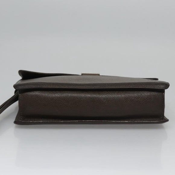 LOUIS VUITTON Taiga Selenga Clutch Bag Grizzly M30788 LV Auth bs21845