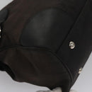 Salvatore Ferragamo Hand Bag Canvas Leather Black Silver Auth bs21851-9