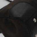 Salvatore Ferragamo Hand Bag Canvas Leather Black Silver Auth bs21851-15