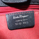 Salvatore Ferragamo Hand Bag Canvas Leather Black Silver Auth bs21851-12